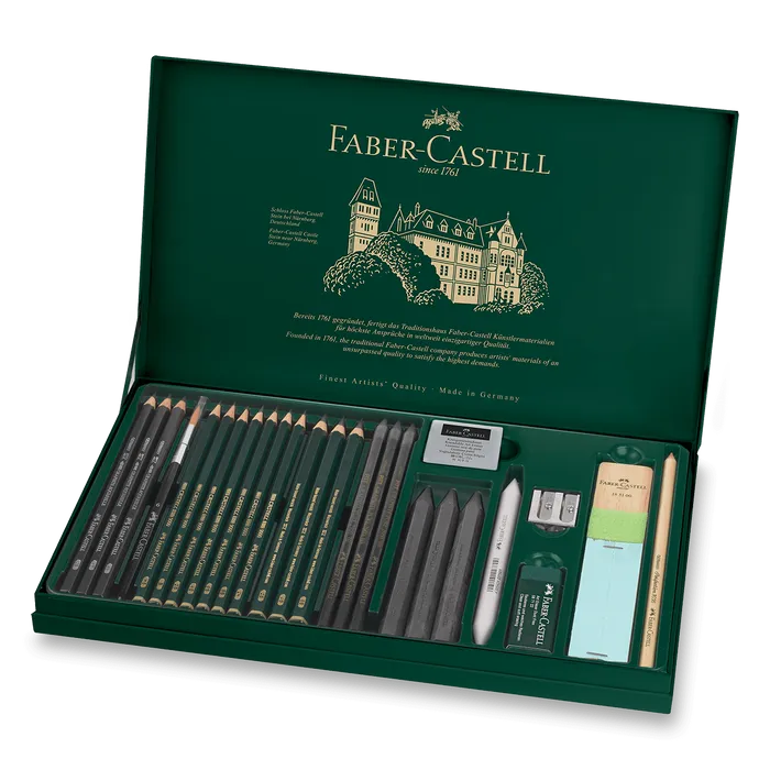 Hauptbild des Produkts Pitt Monochrome Graphite spec. sada, plech. krabička 26ks Faber Castell 112974