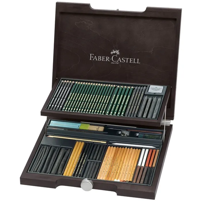 Hauptbild des Produkts Pitt Monochrome speciální sada, dřevěná kazeta 81ks Faber Castell 112971