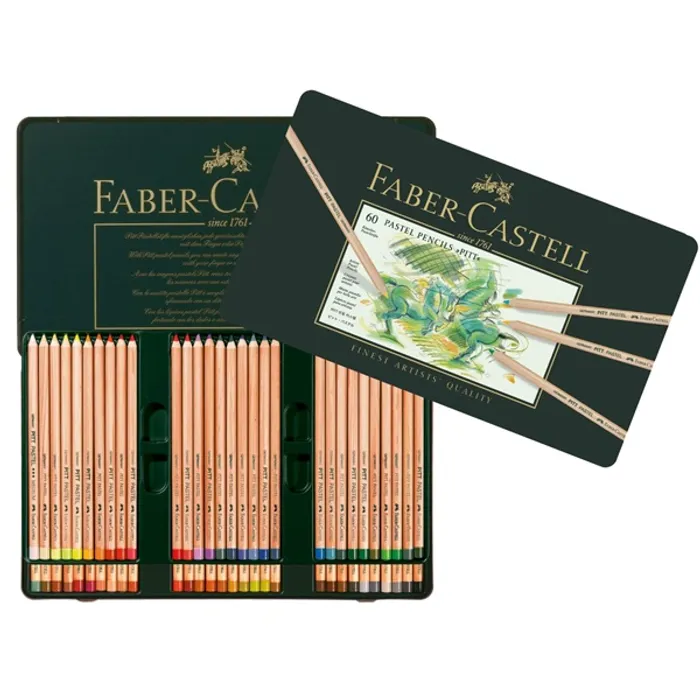 Hauptbild des Produkts Umělecké pastely Faber-Castell 112160 Pitt Pastel plechová krabička, 60 ks