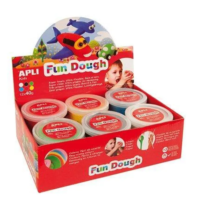 Hauptbild des Produkts Plastelína, 480 g , APLI, základní barvy, "Fun Dough" displej