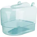 Halbrundes Badezimmer aus Kunststoff, transparent, 15 x 16 x 17 cm