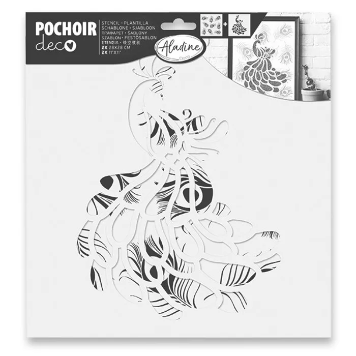 Hauptbild des Produkts Plastová šablona AladinE Duo - Páv 28 x 28 cm
