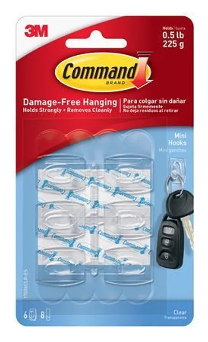 Hauptbild des Produkts Plastové háčky "Command", transparentní, mini, 3M