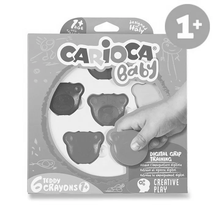 Hauptbild des Produkts Plastové pastely Carioca Teddy Crayons 6 barev