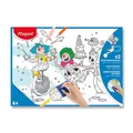 Gekapptes Kunststoff-Tischset zum Ausmalen A3, Motivmix