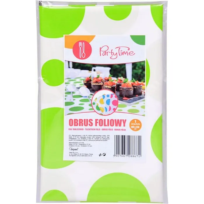 Hauptbild des Produkts Plastový ubrus s puntíky – limetkový [1 ks]
