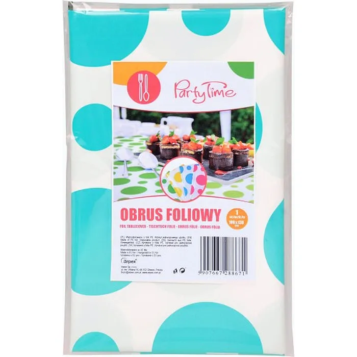 Hauptbild des Produkts Plastový ubrus s puntíky – tyrkysový [1 ks]