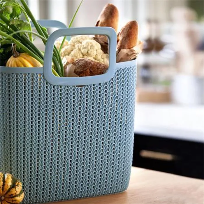 Hauptbild des Produkts Pletená taška Knit, světle modrá, 25 l, plast, CURVER