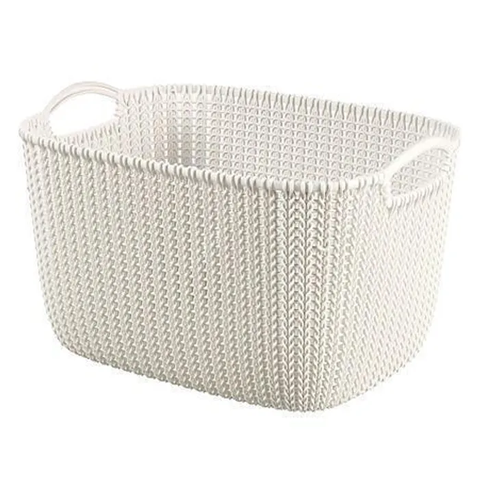 Hauptbild des Produkts Pletený košík Knit, krémová, velikost L, plast, CURVER