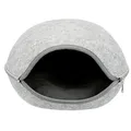 Filzhöhle LUNA mit Reißverschluss 40 x 24 x 46 cm hellgrau