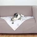 Weiteres Produktbild Plüschdecke MIMI 70 x 50 cm grau mit Katzenköpfen