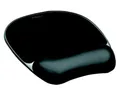 Mauspad mit Gel-Handgelenkauflage, FELLOWES "Crystals Gel", schwarz