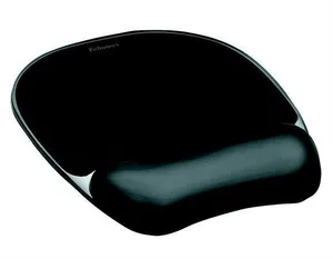 Mauspad mit Gel-Handgelenkauflage, FELLOWES "Crystals Gel", schwarz