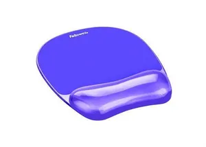 Mauspad mit Gel-Handgelenkauflage, FELLOWES "Crystals Gel", lila