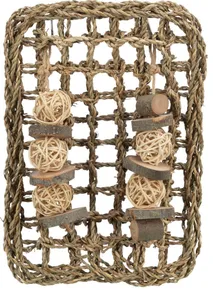 Spielzeugmatte, 100 % natürlich – Seegras/Holz/Rattan