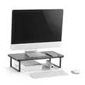 Weiteres Produktbild Bodenständer unter Monitor, schwarz, 20 kg Gewicht, Powerton, ergo