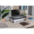 Weiteres Produktbild Bodenständer unter Monitor, schwarz, 20 kg Gewicht, Powerton, ergo
