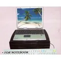 Bodenständer unter Notebook, erstellbar, universal, schwarz/silber, 2 Schubladen