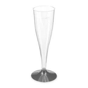 Sektbecher 0,1 l mit schwarzem Fuß [20 Stück]