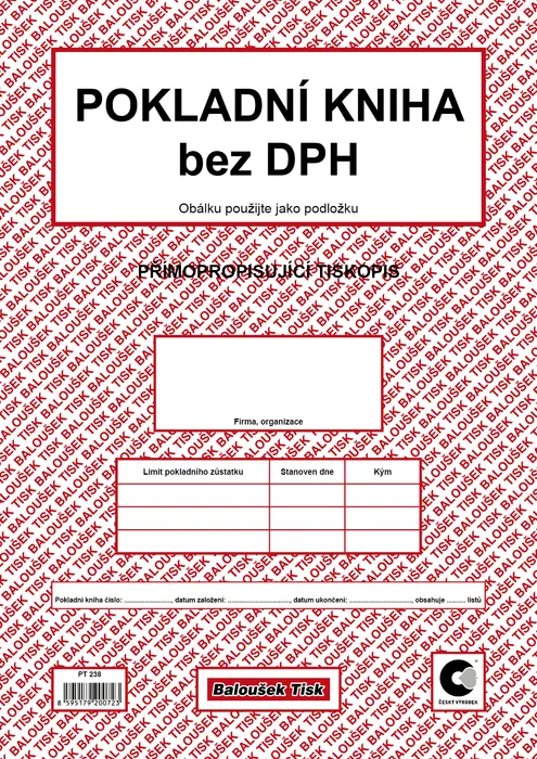 Hauptbild des Produkts Pokladní kniha bez DPH A4 PT238