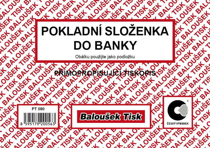 Hauptbild des Produkts Pokladní složenka do banky A6 PT080
