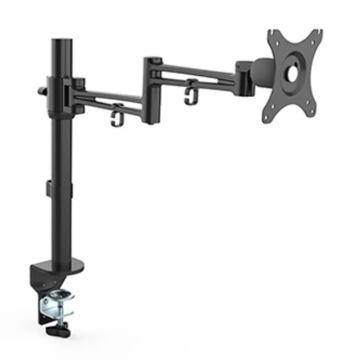 Hauptbild des Produkts Polohovatelný držák pro monitor, 10KG, svorka, 17"-30", otočný, černý