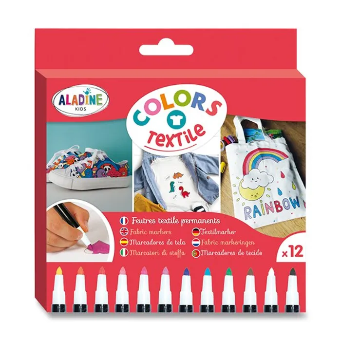 Hauptbild des Produkts Popisovač Aladine Textile Colors 12 barev