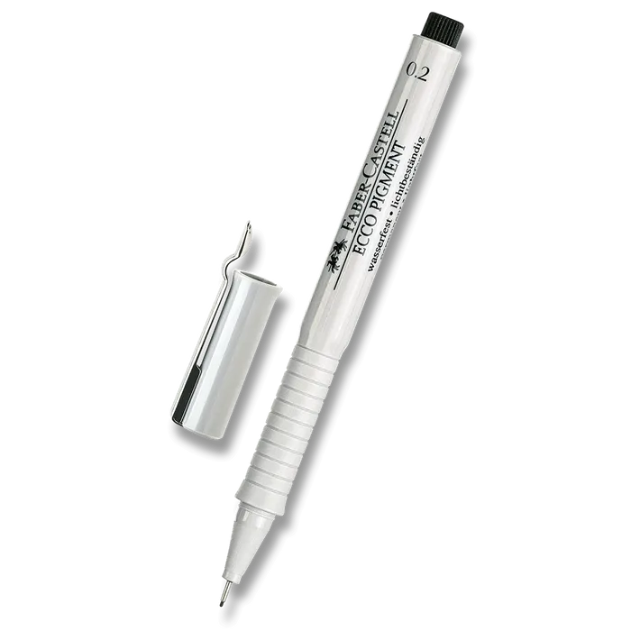 Hauptbild des Produkts Popisovač Ecco Pigment  0.2, černá Faber Castell (166299)