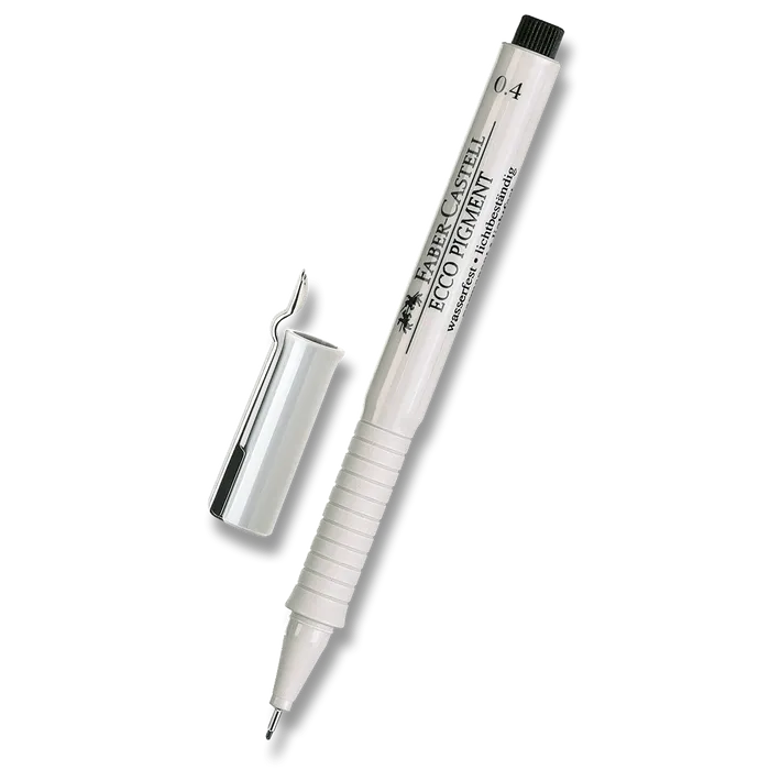 Hauptbild des Produkts Popisovač Ecco Pigment  0.4, černá Faber Castell (166499)