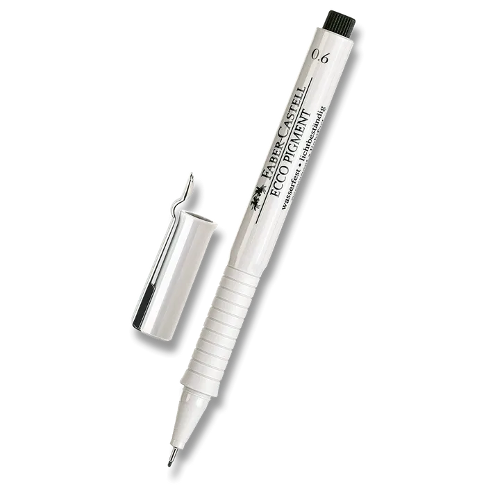 Hauptbild des Produkts Popisovač Ecco Pigment  0.6, černá Faber Castell (166699)