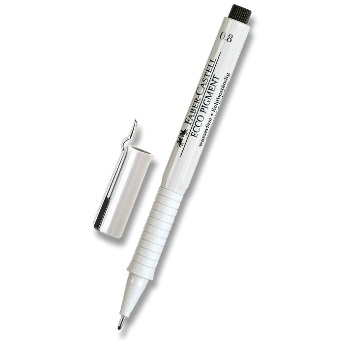 Hauptbild des Produkts Popisovač Ecco Pigment  0.8, černá Faber Castell (166899)
