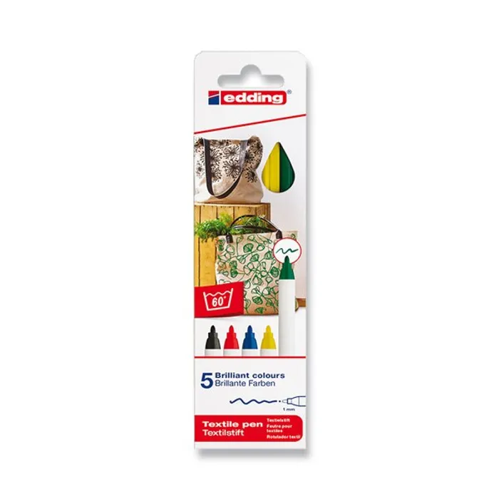 Hauptbild des Produkts Popisovač Edding na textil 4600 5 barev
