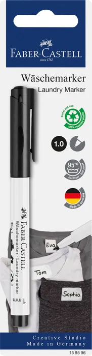 Hauptbild des Produkts Popisovač Faber-Castell 159596 na textil, černá, blistrová karta 1 ks