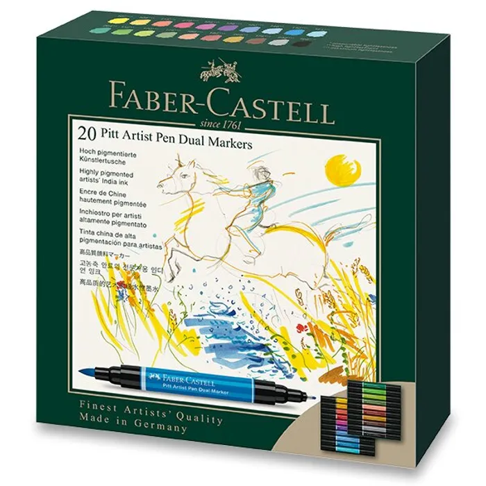 Hauptbild des Produkts Popisovač Faber-Castell 162020 Pitt Artist Pen Dual Marker sada 20 ks