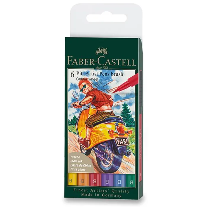 Hauptbild des Produkts Popisovač Faber-Castell 167174 Pitt Artist Pen Brush Colour sada 8 ks, hrot B