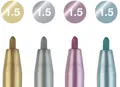 Marker Faber-Castell 167304 Pitt Artist Pen 4 Farben, metallic