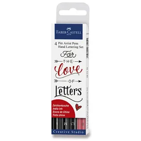 Faber-Castell 267115 Pitt Artist Pen Hand Lettering 4 Stück