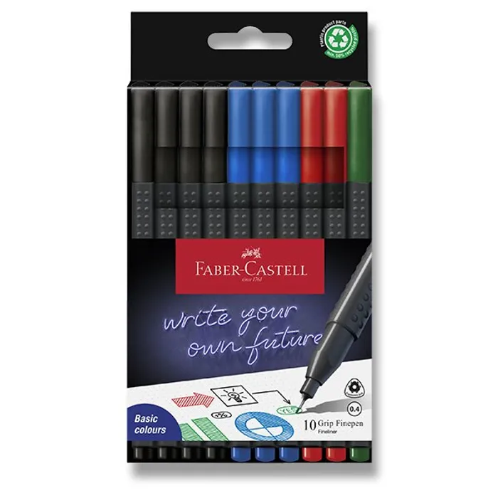 Hauptbild des Produkts Popisovač Faber-Castell Finepen Grip 10 ks