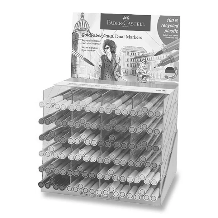 Hauptbild des Produkts Popisovač Faber-Castell Goldfaber Aqua Dual Marker stojánek, 120 ks