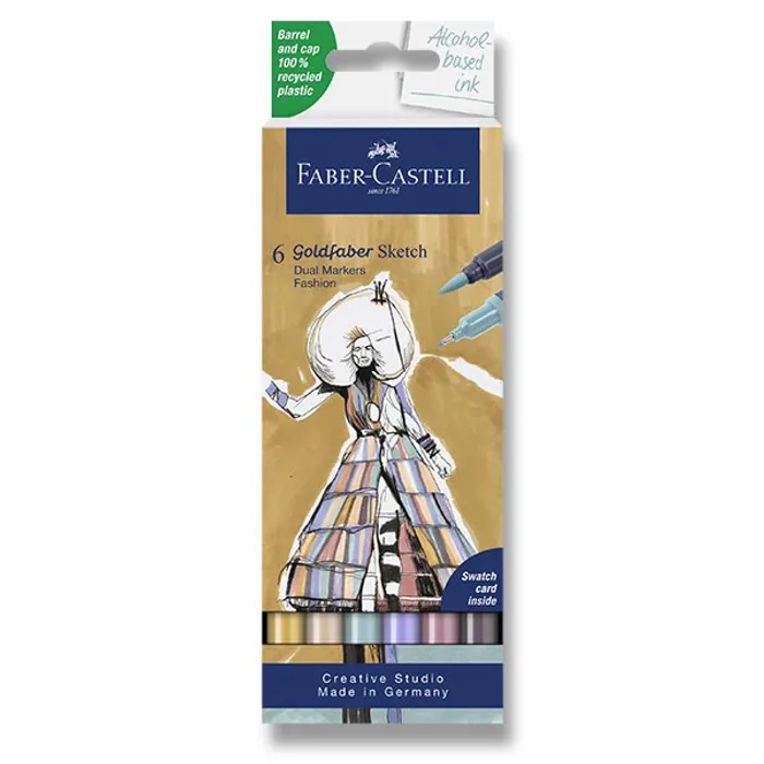 Hauptbild des Produkts Popisovač Faber-Castell Goldfaber Sketch Dual Marker Fashion sada, 6 barev