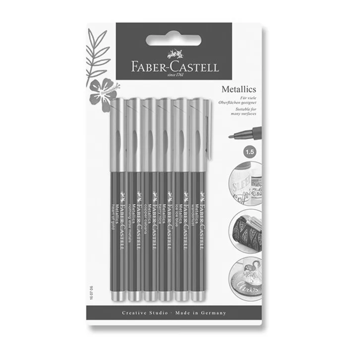 Hauptbild des Produkts Popisovač Faber-Castell Metallics 6 barev