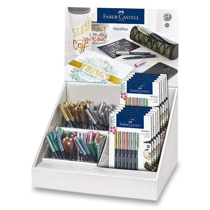 Hauptbild des Produkts Popisovač Faber-Castell Metallics stojánek, 120 ks