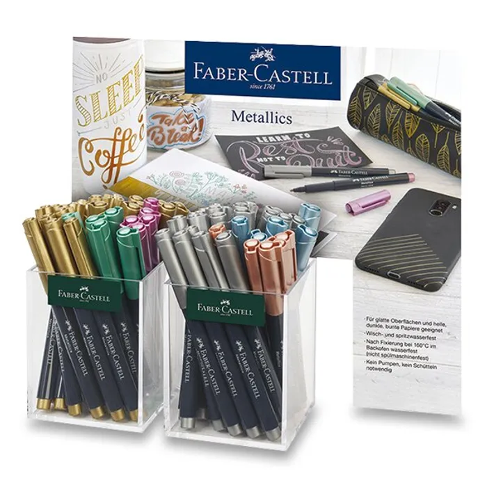 Hauptbild des Produkts Popisovač Faber-Castell Metallics stojánek, 60 ks