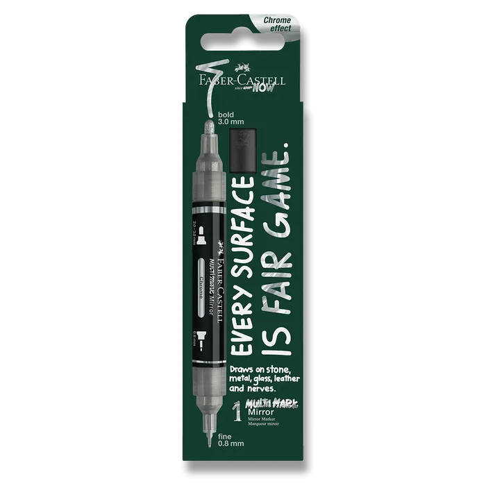 Hauptbild des Produkts Popisovač Faber-Castell Multimark Mirror - 551, chrome, blistr