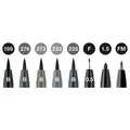 Weiteres Produktbild Faber-Castell Pitt Artist Pen Black&Grey 8er-Set, verschiedene Federn, schwarz und grau