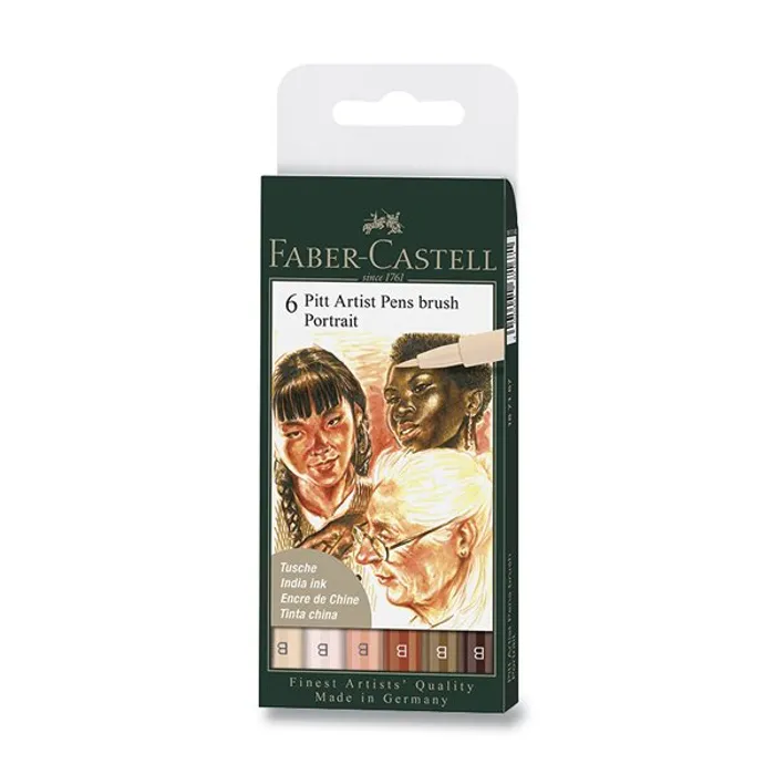 Hauptbild des Produkts Popisovač Faber-Castell Pitt Artist Pen Brush Portrait, 6 ks
