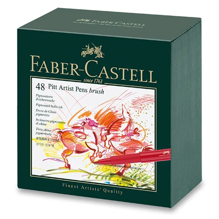 Hauptbild des Produkts Popisovač Faber-Castell Pitt Artist Pen Brush studio box, 48 ks