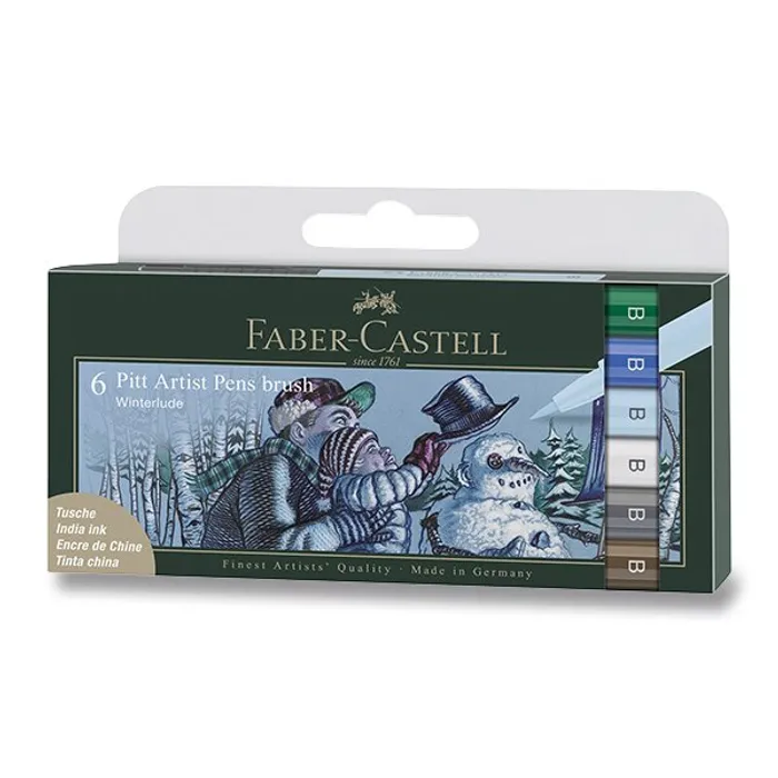 Hauptbild des Produkts Popisovač Faber-Castell Pitt Artist Pen Brush Winter 6, ks, odstín zima 167176