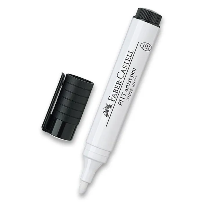 Hauptbild des Produkts Popisovač Faber-Castell Pitt Artist Pen Bullet Nib - bílý