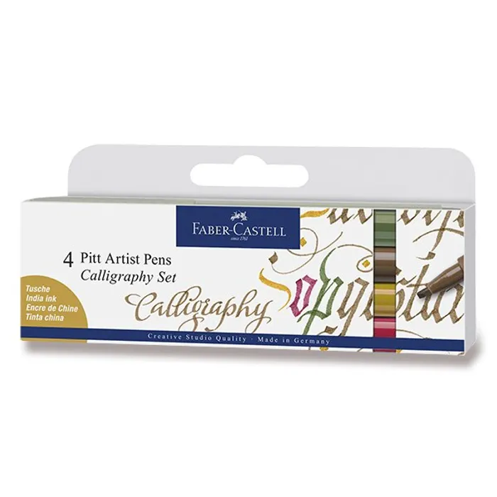 Hauptbild des Produkts Popisovač Faber-Castell Pitt Artist Pen Calligraphy - 4 kusy
